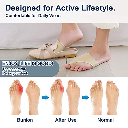Bunion Corrector Big Toe Straightener Bunion Pain Relief Sleeves, 1 Pair Bunion Splint Support Protectors Sleeve with Built-in Silicone Gel Pad for Hallux Valgus Pain Relief (Upgrade) 1 Pair (Pack of 1) - BeesActive Australia