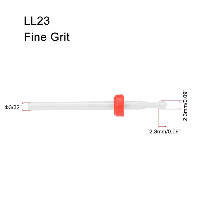 uxcell Ceramic Nail Drill Bits 3/32 Inch (Fine Grit) Electric Nails File Bit for Manicure Pedicure Red - BeesActive Australia