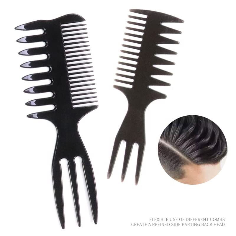 4Pcs Mens Styling Comb - Pompadour Comb Professional Shaping & Wet Pick Barber Brush Tools, Anti-Static Hair Brush for Men Boys - BeesActive Australia
