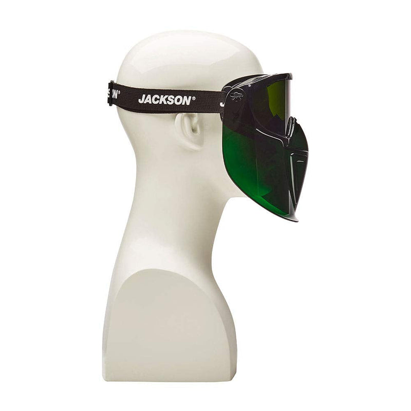 Jackson Safety GPL550 Premium Goggle with Detachable Face Shield, Anti-Fog Coating, Shade 5 IR Lens, Green, 21002 - BeesActive Australia