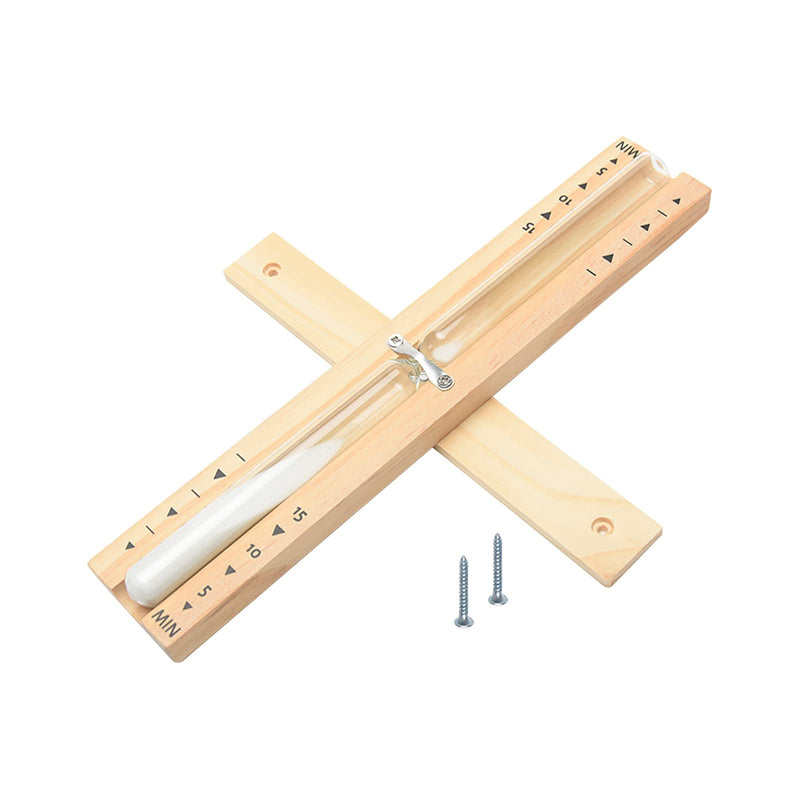 Fiacvrs Sauna Hourglass Sand Timer,15 Minutes Accurate Heat Resistan-t Sauna Hourglass Rotating Wooden Timer Sand White Sand - BeesActive Australia