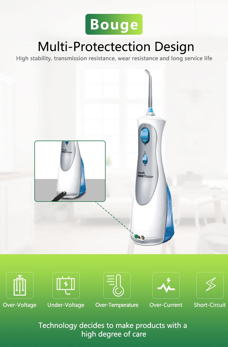 Bouge Water Flosser Charger for Waterpik WF-13CD010, WP-100-450, WP-112-462, WP-360, WP-440, WP-450, WP-462, WP-463, WP-465, WP-468 Cordless Plus Water Flosser Water Pick Power Cord Charger Cable - BeesActive Australia