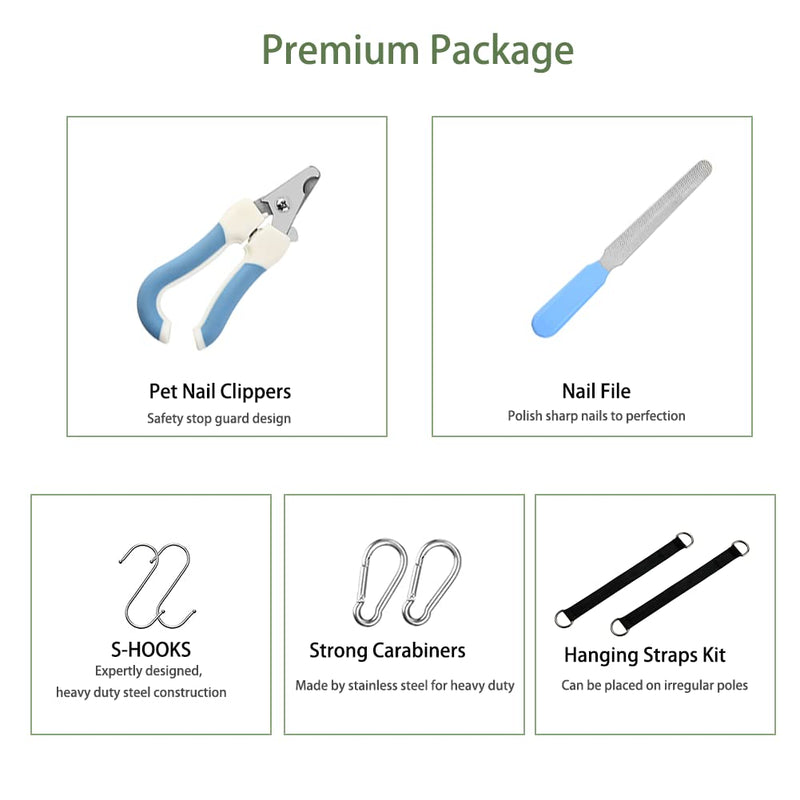 Mklhgty Pet Dog Grooming Hammock Harness for Cats & Dogs, Breathable Dog Grooming Helper for Trimming Nail and Ear/Eye Care,with Dog Nail Clippers, Free Nail File Medium Green - BeesActive Australia