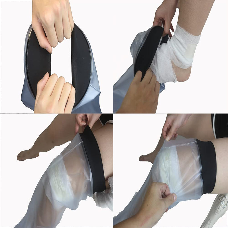 Waterproof Leg Cast Cover for Shower,Bath-Reusable Leg Waterproof Protector Keep Cast and Bandage Dry-Adult Half leg-66cm - BeesActive Australia