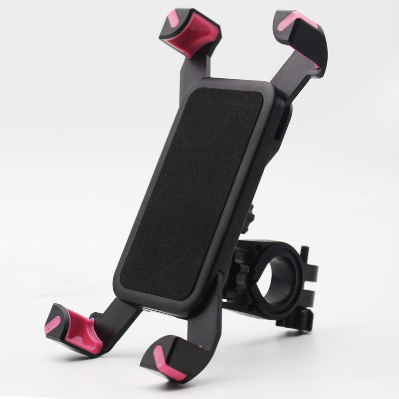 QMEET Bike Phone Mount 360°Rotation,Universal Motorcycle Handlebar Mount Bicycle Phone Holder for iPhone 12，12 Pro Max，11，11 Pro Max,S9,S10 and More 3.5"-6.8" Cellphone(Black Pink) Black Pink - BeesActive Australia