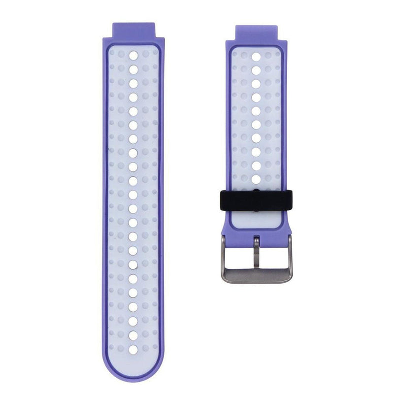 ZSZCXD Soft Silicone Replacement Watch Band for Garmin Forerunner 230/235 / 220/620 / 630/735 Smart Watch 03 Lavender & White - BeesActive Australia