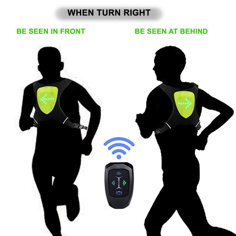 ECEEN LED Reflective Vest USB Rechargeable Bright Safety Lights Belt High Visibility & Adjustable Waist for Night Running Jogging Cycling Reflector Strips Signal Vest - BeesActive Australia