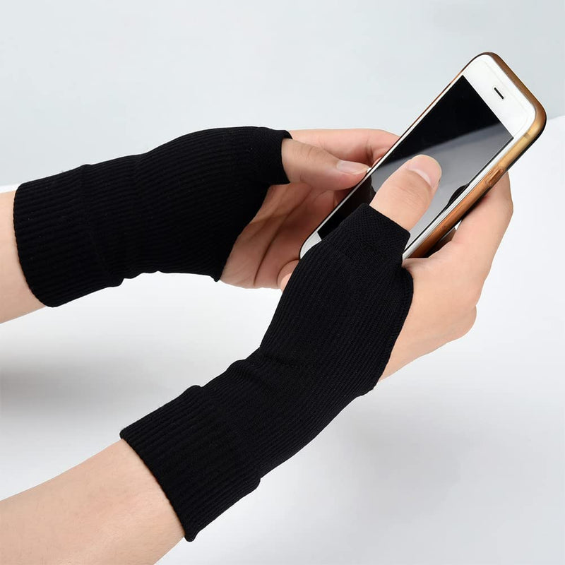 Wrist Thumb Arthritis Gloves (2Pcs), Elastic Compression Sleeves Fingerless Glove with Gel Pad for Arthritis,Tendonitis,Carpal Tunnel,Rheumatoid,Typing, Breathable Compression Gloves for Women & Men - BeesActive Australia