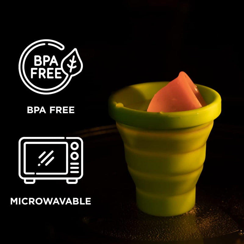 Pee Safe Menstrual Cup Steriliser (1N) | Made with Medical Grade Silicone | Microwave, Compact and User-Friendly - BeesActive Australia