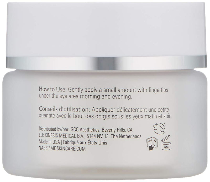 NassifMD Peri-Orbital Eye Complex, Regenerating Under Eye Cream for Fine Lines & Wrinkles, Anti Wrinkle Cream For Younger Looking Skin (1 fl oz) - BeesActive Australia