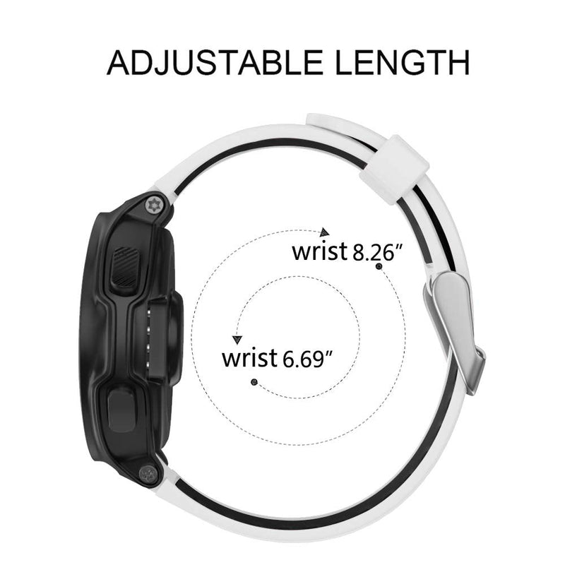 ISABAKE Compatible Forerunner 735XT Band Soft Silicone Sport Watch Strap Wristbands for Forerunner 220 230 235 620 630 Approach S20 S5 S6(White) White - BeesActive Australia