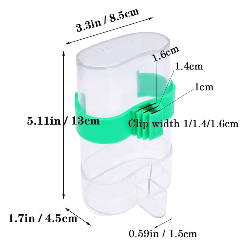 [2 Pack] Seneme Automatic Bird Water Dispenser for Cage, Birds Clear Dispenser Food Feeder, Bird Food Feeder for Cage with 1 Pcs Plastic Fruit Vegetable Feeder - BeesActive Australia