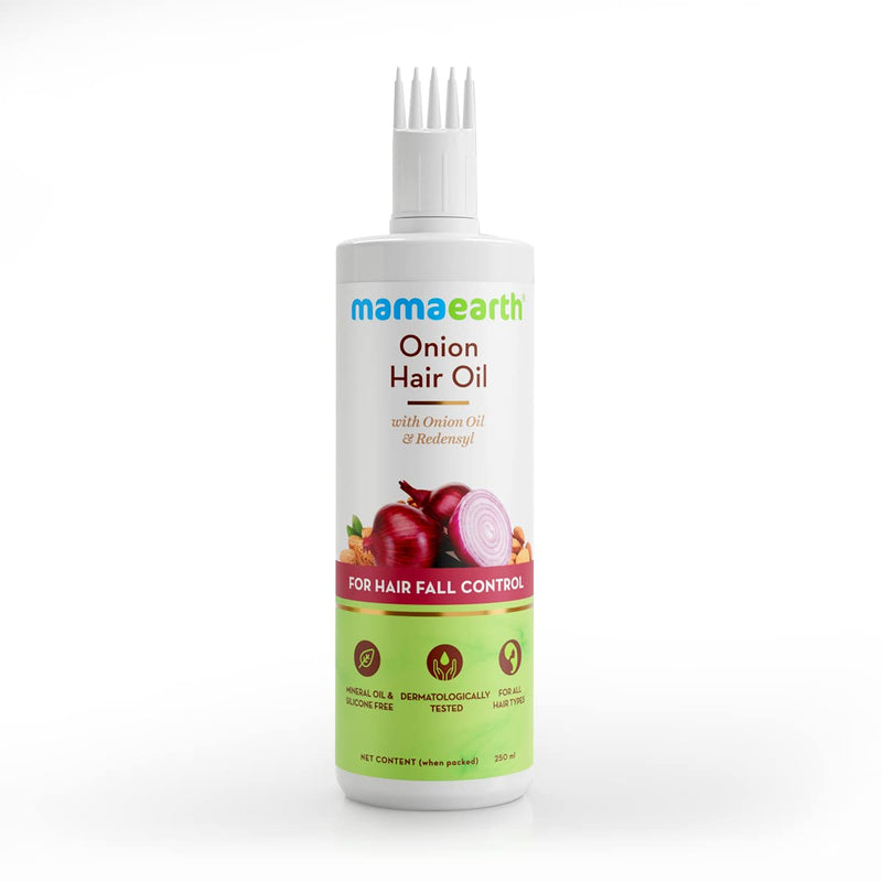 Mamaearth Onion Hair Oil for hair growth with Onion & Redensyl for Hair Fall Control - 250ml - BeesActive Australia