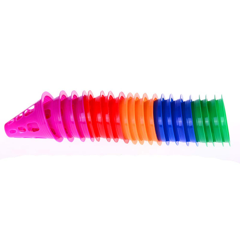 37YIMU 3 Inch Training Cones for Kid Adult Mini Sports Training Cones Plastic Windproof Roadblock Traffic Road Cones for Roller Skating and Skate Practice,5 Colors, 20 Pcs - BeesActive Australia