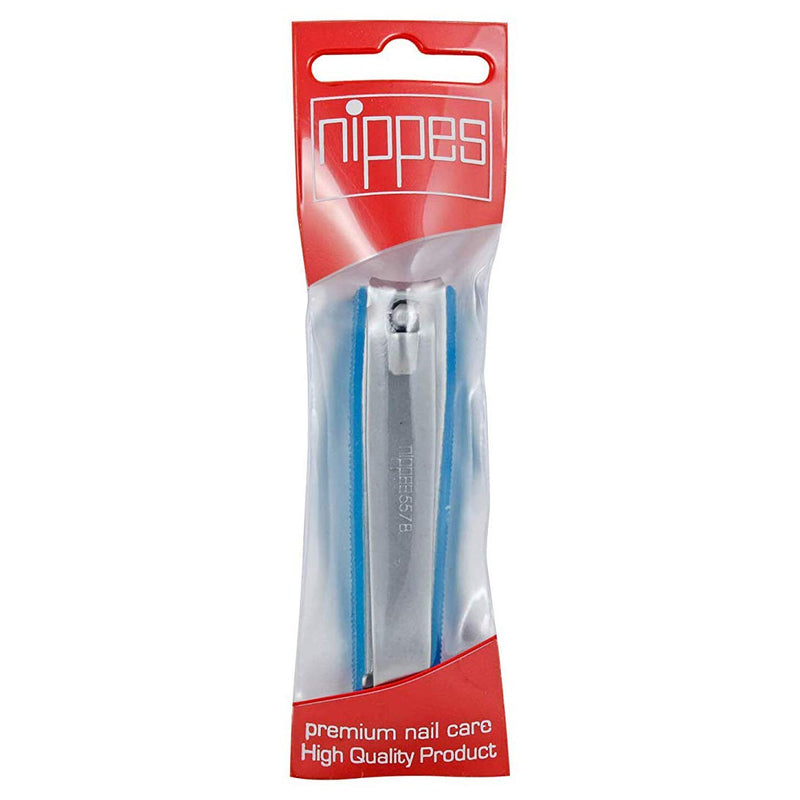 Nippes Solingen Plastic Foot Nail Clippers with Nail Catcher 8cm Light Blue/Light Green/White 557 B - BeesActive Australia