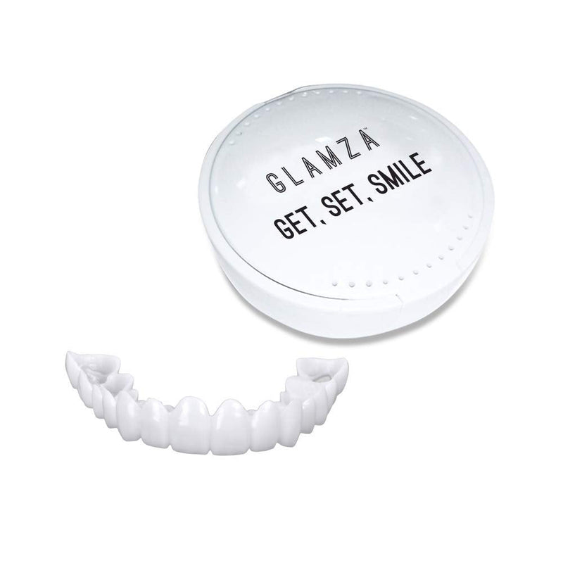 Glamza Get Set Smile Whitening Teeth Snap Cap On Instant Comfortable Flex Perfect Veneers White - BeesActive Australia