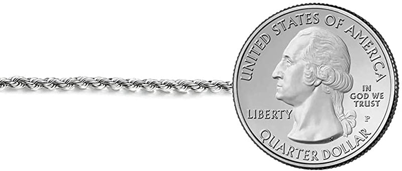 Savlano 925 Sterling Silver 3mm Solid Italian Rope Diamond Cut Twist Link Chain Necklace With a Gift Box For Men & Women - Made in Italy 18.0 Inches - BeesActive Australia