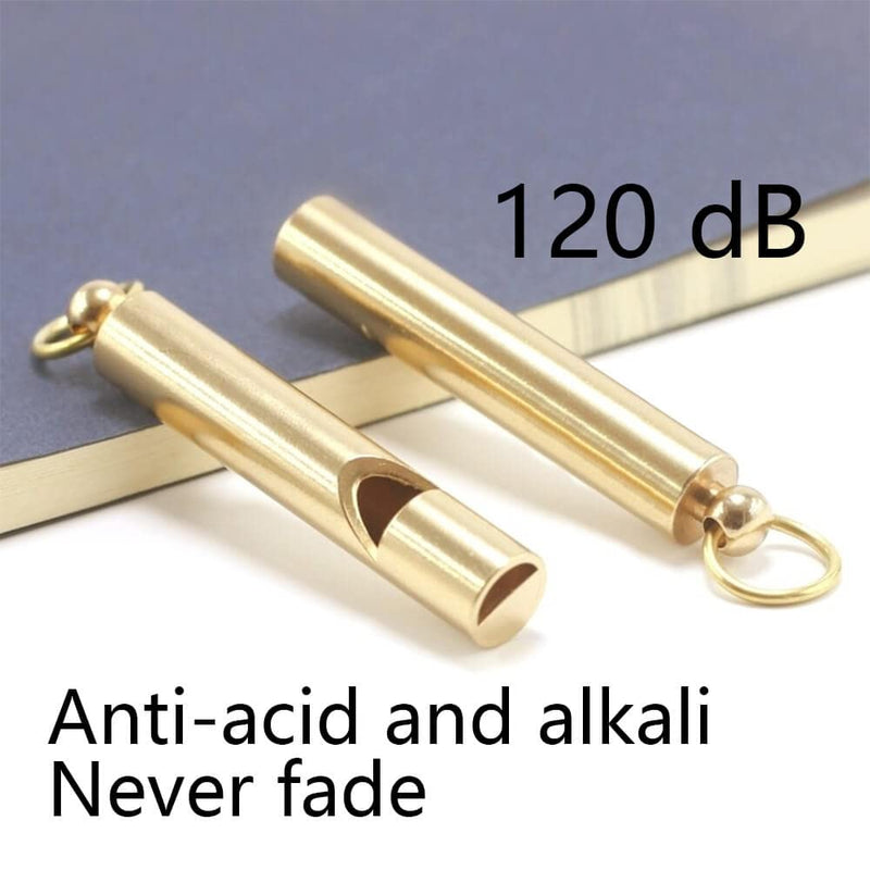 VINTOMA 2 x Retro Brass Whistle with Lanyard, high-pitched Brass Whistle for Dog Training, Outdoor or Emergency - BeesActive Australia