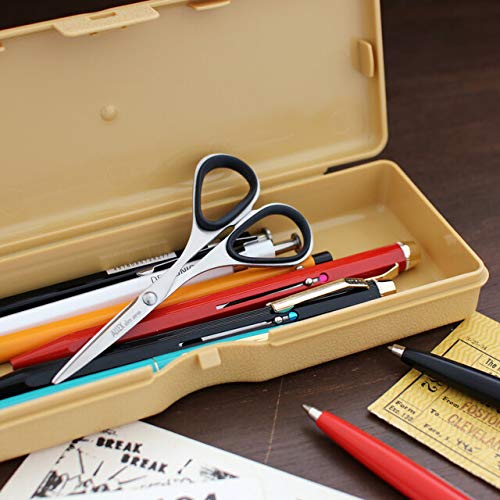 ALLEX Mini Skinny Scissors for Office 3.9", All Purpose Slim & Thin Low Profile Scissors, Made in JAPAN, All Metal Sharp Japanese Stainless Steel Blade with Non-Slip Soft Ring, Black 100mm - BeesActive Australia