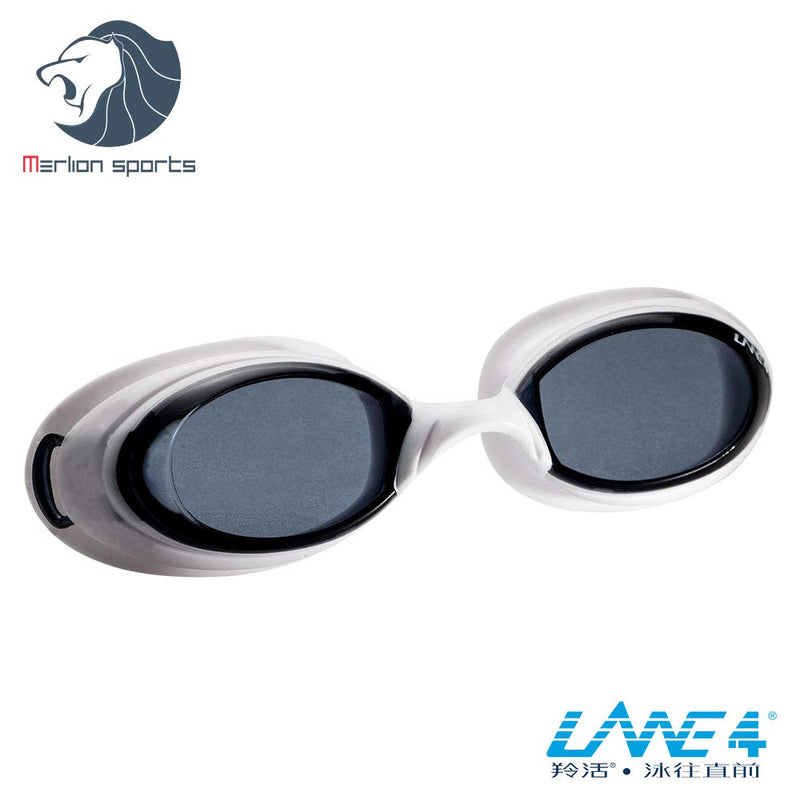 LANE4 Junior Swim Goggle A328 for Children IE-32855 Smk/Wht - BeesActive Australia