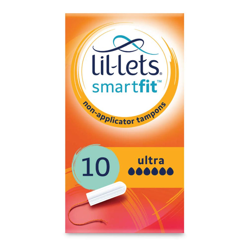 Lil-Lets Non-Applicator Super Plus Extra Tampons, 1 Pack of 14, Very Heavy Flow & Non-Applicator Ultra Tampons, Pack of 10 - BeesActive Australia