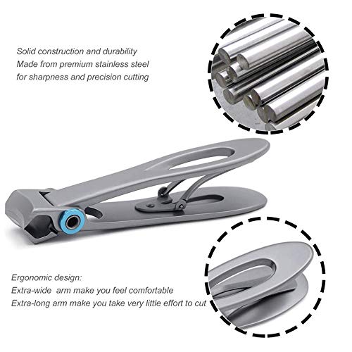 Nail Clippers, 3 Packs Fingernail &Toenail Clipper Professional Grade Stainless Steel Clippers with Wide Jaw Opening for Thick Nails,For Man and Women Nail Cutter With nail file - BeesActive Australia