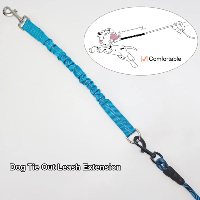 BTINESFUL 30FT Dog Tie-Out Rope + Bungee Dog Leash Extension (Blue) - BeesActive Australia