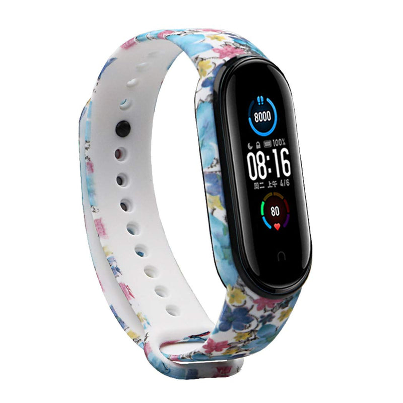 Tkasing Compatible with Xiaomi Mi Band 6 Strap/Mi Band 5 Strap,Amazfit Band 5 Strap,Colorful Wristband Strap for Amazfit Band 5 Replacement Band 3patterns-T4 - BeesActive Australia