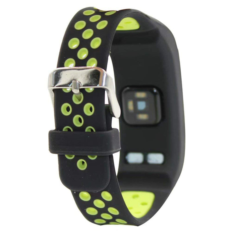 T-BLUER Compatible for Garmin Vivosmart HR Strap,Breathable Silicone Replacement Watch Band Bracelet Accessory for Garmin Vivosmart HR Smartwatch Black Green - BeesActive Australia