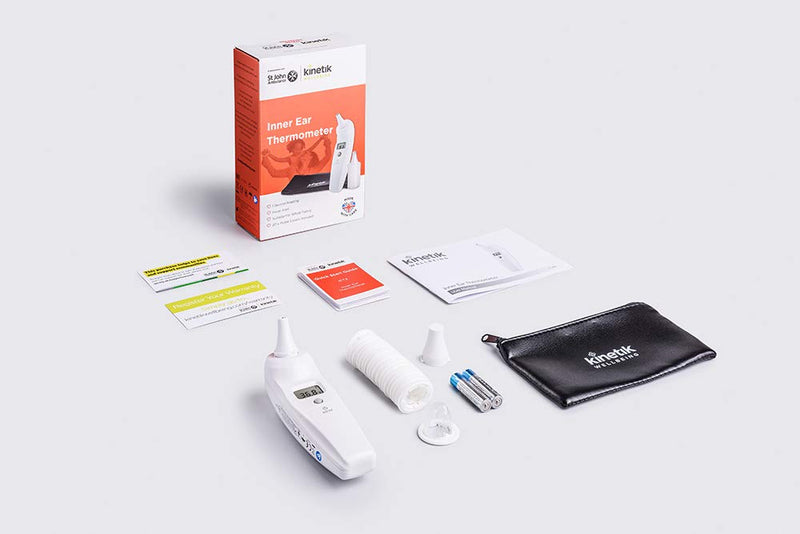 Kinetik Wellbeing Inner Ear Thermometer – Used by The NHS – in Association with St John Ambulance & Inner Ear Thermometer Probe Covers – Used by the NHS – In Association with St John Ambulance + Thermometer Probe Covers - BeesActive Australia