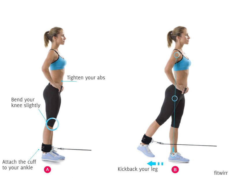 Jayefo Ankle Straps Padded for Cable Machine Attachment Leg Kickback Pulley Workout Pair Ankle Cuffs for Hips Hamstrings Quads Abs Glutes Workout for Women & Men Adjustable. (Black) - BeesActive Australia