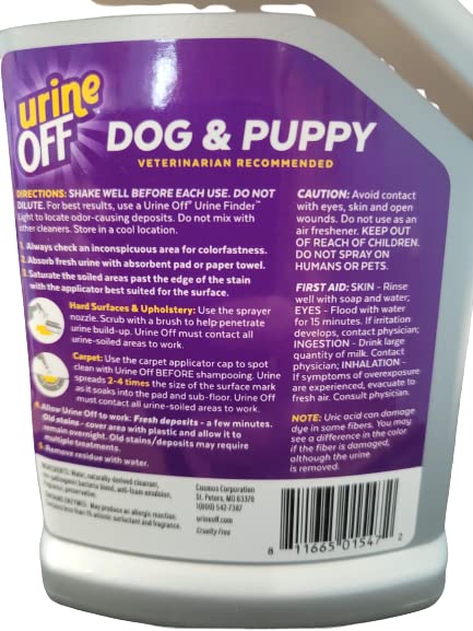 Urine Off Dog & Puppy Stain and Odor Remover 16.9 Ounce Sprayer with Carpet Applicator Cap - BeesActive Australia