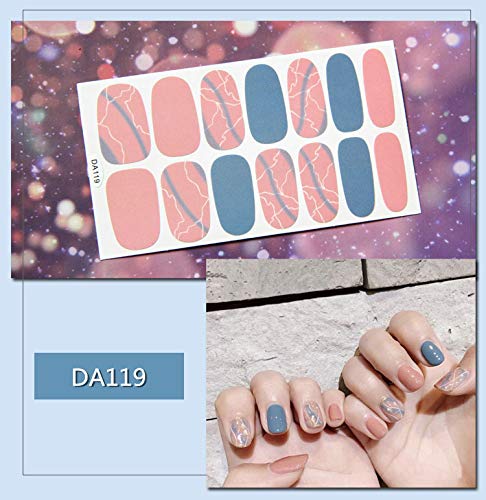 WOKOTO 6 Sheets Marbling Nail Art Polish Wraps Stickers With 1Pcs Nail File Gradient Adhesive Nail Decal Strips Manicure Kit For Women - BeesActive Australia