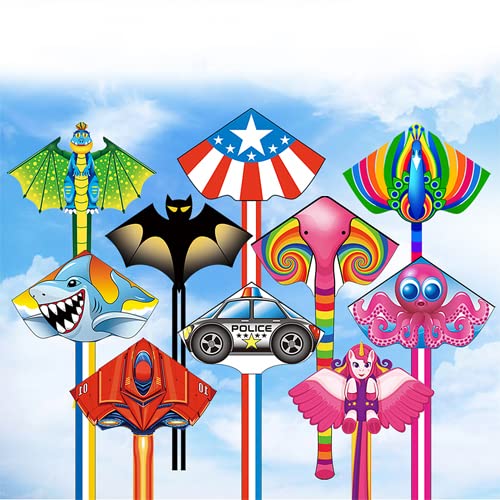 Kites for Kids Ages 4-8 8-12 | Unicorn Kite & Airplane Kite & Rainbow Elephant Kites for Toddlers Age 3-5 Beginner Adults Easy to Fly - Great Summer Toys Kids Kites Beach Games - BeesActive Australia