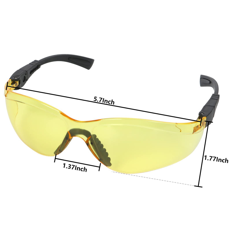 LaneTop AntiFog Shooting Glasses ANSI Z87.1 Eye Protection for Indoor Oudoor Yellow Lens - BeesActive Australia
