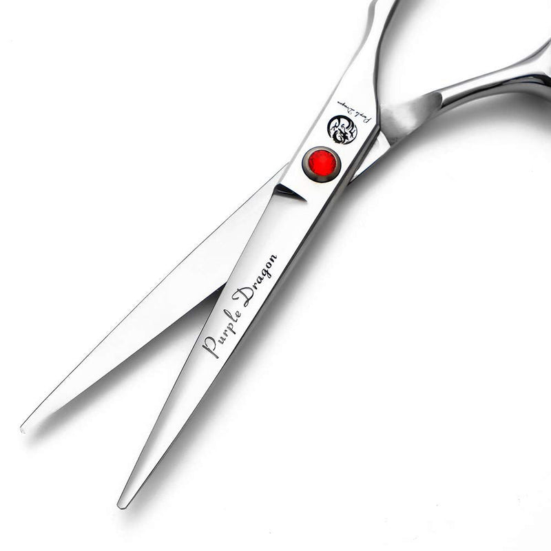 Purple Dragon 4“/5"/5.5"/6"/6.5"/7"/7.5"/8"/9"/10" Sharp Edge Salon Hair Cutting Shears - Pet/Dog Grooming Scissors with Bag - Perfect for Barber or Pet Groomer 6 inch - BeesActive Australia