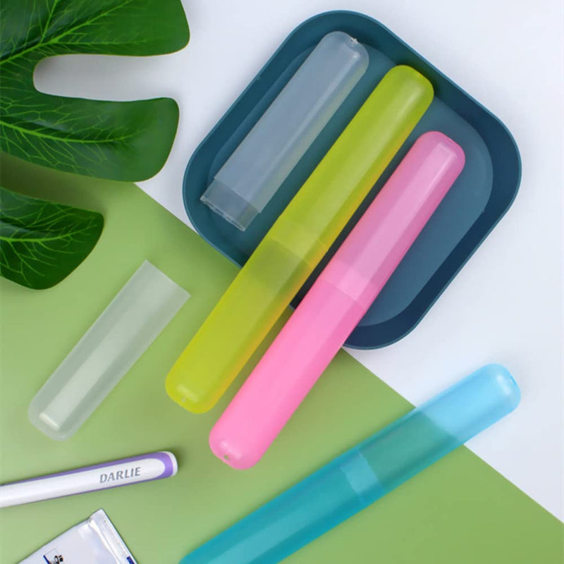 8Pcs Toothbrush Travel Storage Cases Plastic Toothbrush Holders Portable Toothbrush Cases Dust-Proof Toothbrush Covers for Holidays Daily Camping - BeesActive Australia