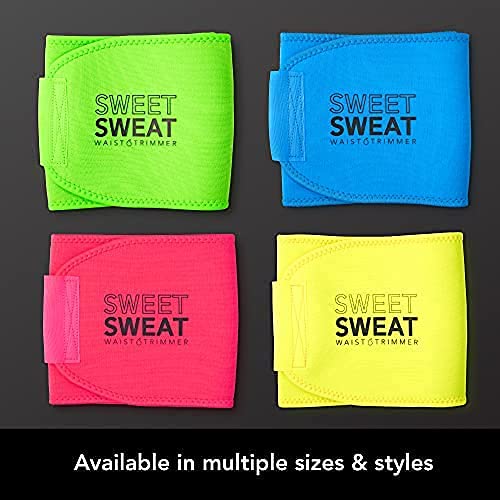 Sweet Sweat Waist Trimmer 'Neon' Series | Premium Waist Trainer Band for Men & Women Medium Neon Pink - BeesActive Australia