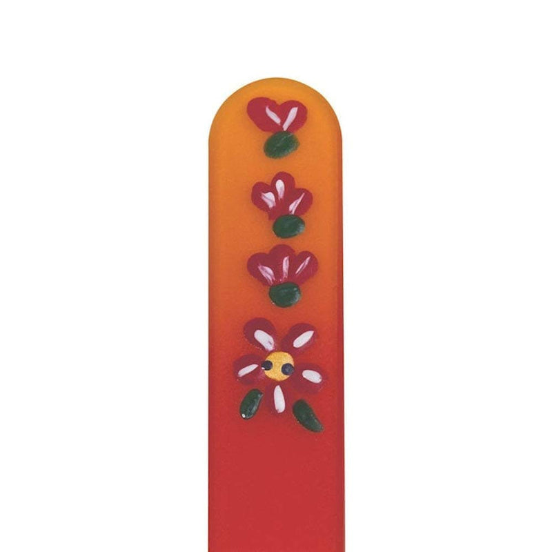 Sunset Flower Premium Hand Painted Genuine Czech Republic Crystal Nail File with Matching Acrylic Case - Medium - BeesActive Australia