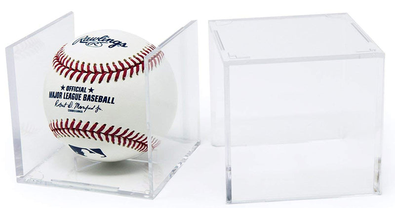 AIFUSI Baseball Display Case, UV Protected Acrylic Cube Baseball Holder Square Clear Box Memorabilia Display Storage Sports Official Baseball Autograph Display Case - Fits Official Size Ball - BeesActive Australia