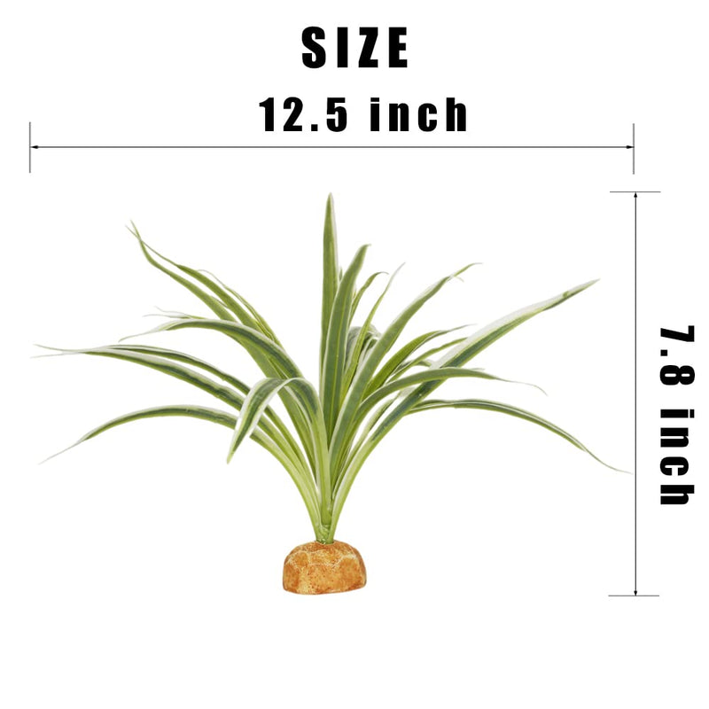 WOLEDOE Artificial Spider Plants, Reptile Terrarium Decor, Bearded Dragon Tank Accessories fit Crested Gecko Leopard Lizard Chameleon Ball Python Snake Frog - BeesActive Australia