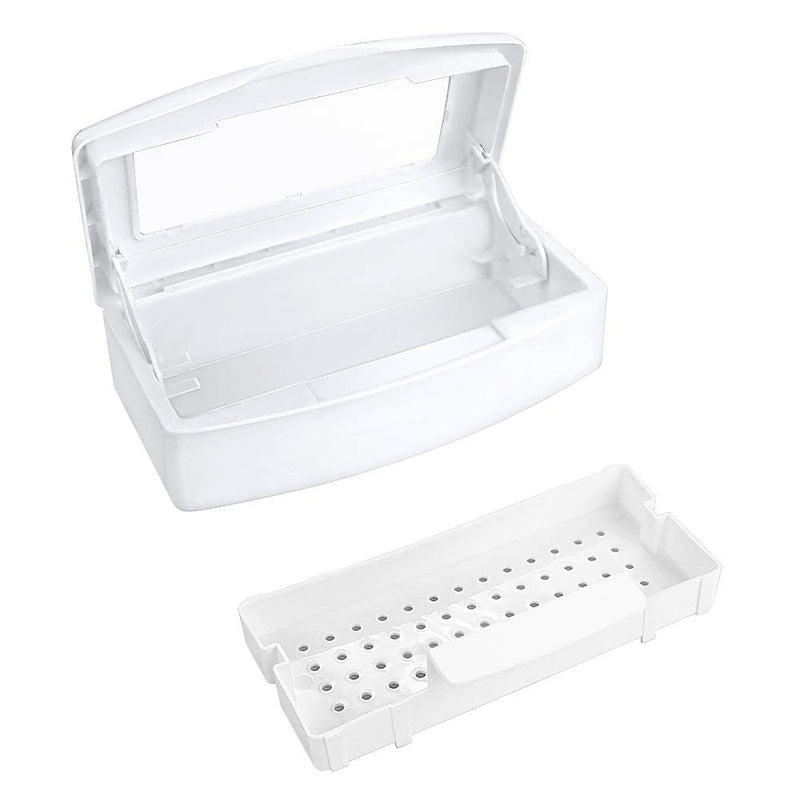 Amersumer Plastic Nail Sterilizer Box, Nail Art Toools Cleaner Sterilizing Tray, Manicure Nails Art Sterilizer Box for Nails, Tweezer or other Tools, Good For Hair Salon, Spa & Cutter Manicure Tools - BeesActive Australia