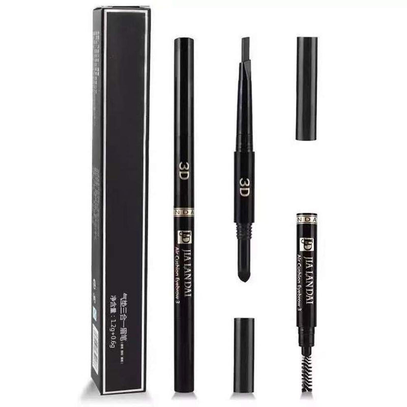 HIROCK 3 in 1 eyebrow pencil Long lasting and Waterproof Professional Makeup Auto Eyebrow Pencil (04# Gray) 04# Gray - BeesActive Australia