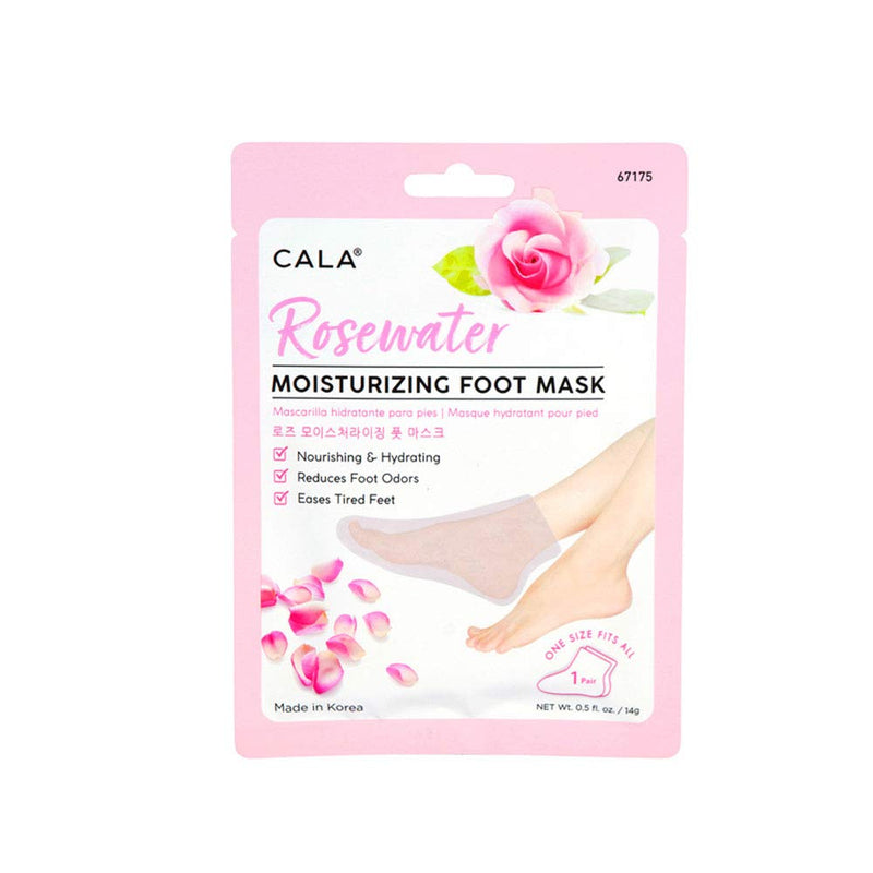 Cala Moisturizing Pedicure Foot Masks [Pack of 3 Foot Moisturizing Socks] (Rosewater) Rosewater - BeesActive Australia