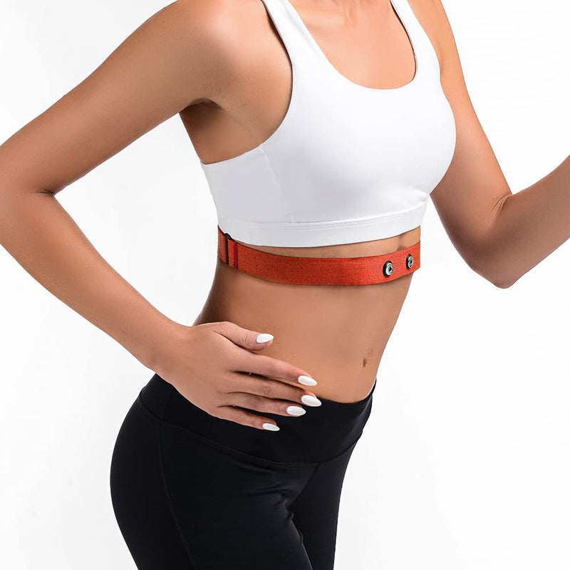 Heart Rate Monitor Replacement Chest Strap Orange Medium - BeesActive Australia