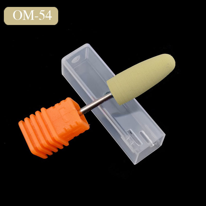 Mobestech 1pc Tapered Silicone Nail Drill Bits Nail Art Bits Nail Polish Head Round Cutter Nail File Bit Nail Grinding Head for Nail Art Tools, Random Style - BeesActive Australia