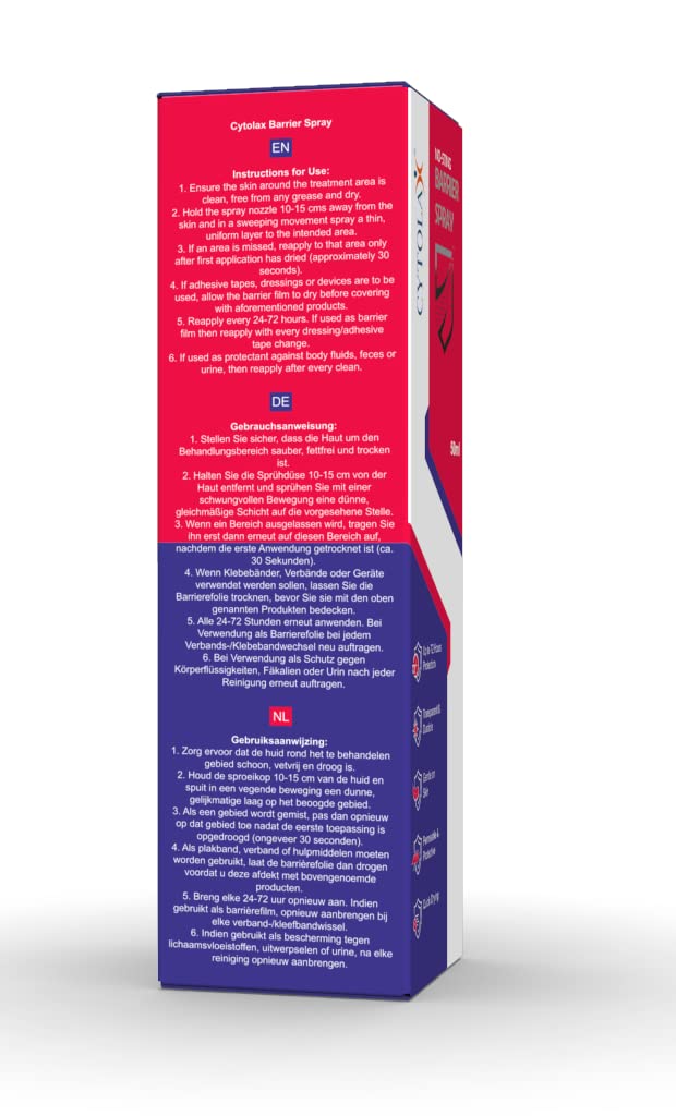 Cytolax No Sting Barrier Spray Film 50ml | 100% Silicone | 72hour protection | Alcohol Free | Transparent & Durable | Quick Drying - BeesActive Australia