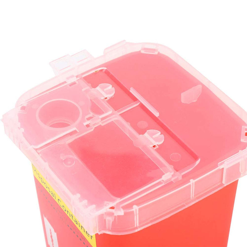 Sharps Disposal Case - Sharps Bin Disposal Blade Storage Box Tattoo Blade Syringe Needle Trash Waste Container Case (Red) Red - BeesActive Australia