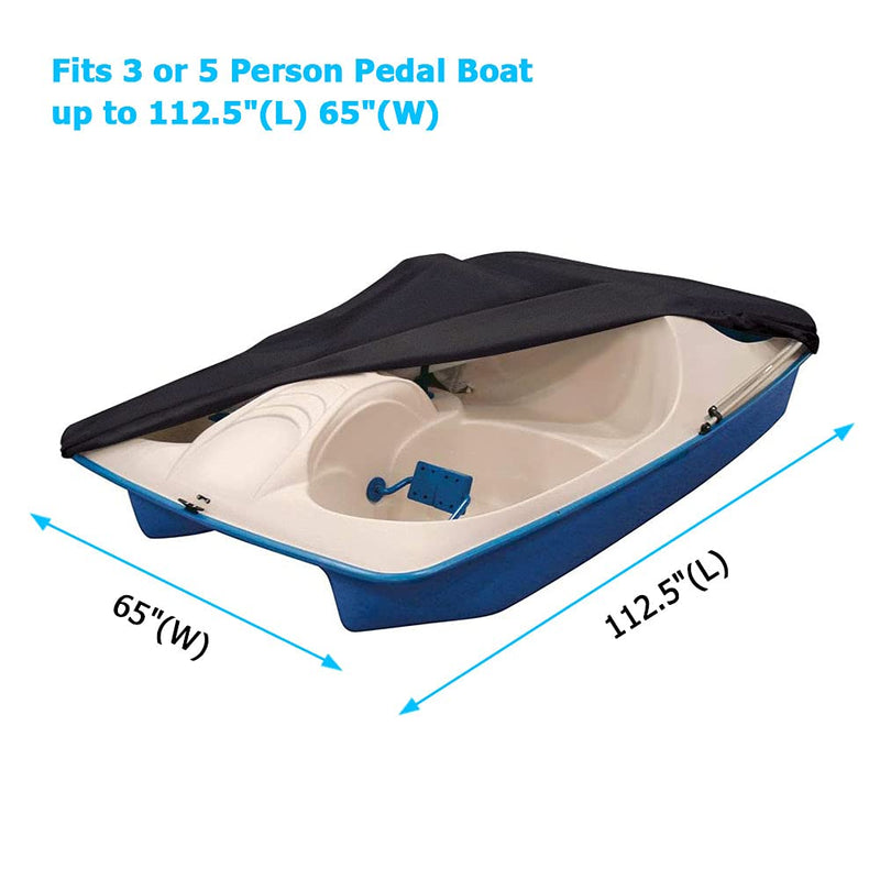 iCOVER Pedal Boat Cover, Fits 3 or 5 Person Pedal Boat Water Proof Heavy Duty Paddle Boat Cover, Black - BeesActive Australia