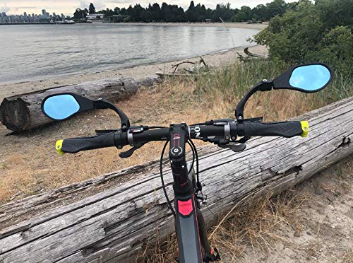 Hafny New Handlebar Bike Mirror, HD,Blast-Resistant, Glass Lens, HF-MR088LS (Left) (HF-M903LB-FR01 ( Handlebar Fitting Left Side, Blue Glass)) HF-M903LB-FR01 ( Handlebar Fitting Left Side, Blue Glass) - BeesActive Australia